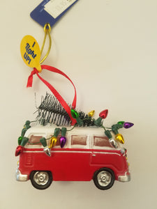 Vintage Bus Light Up Ornament