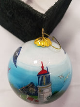 Load image into Gallery viewer, Heceta Lighthouse inside painted glass ornament

