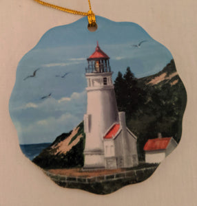 Christmas Ornament- Ceramic Heceta Head Lighthouse