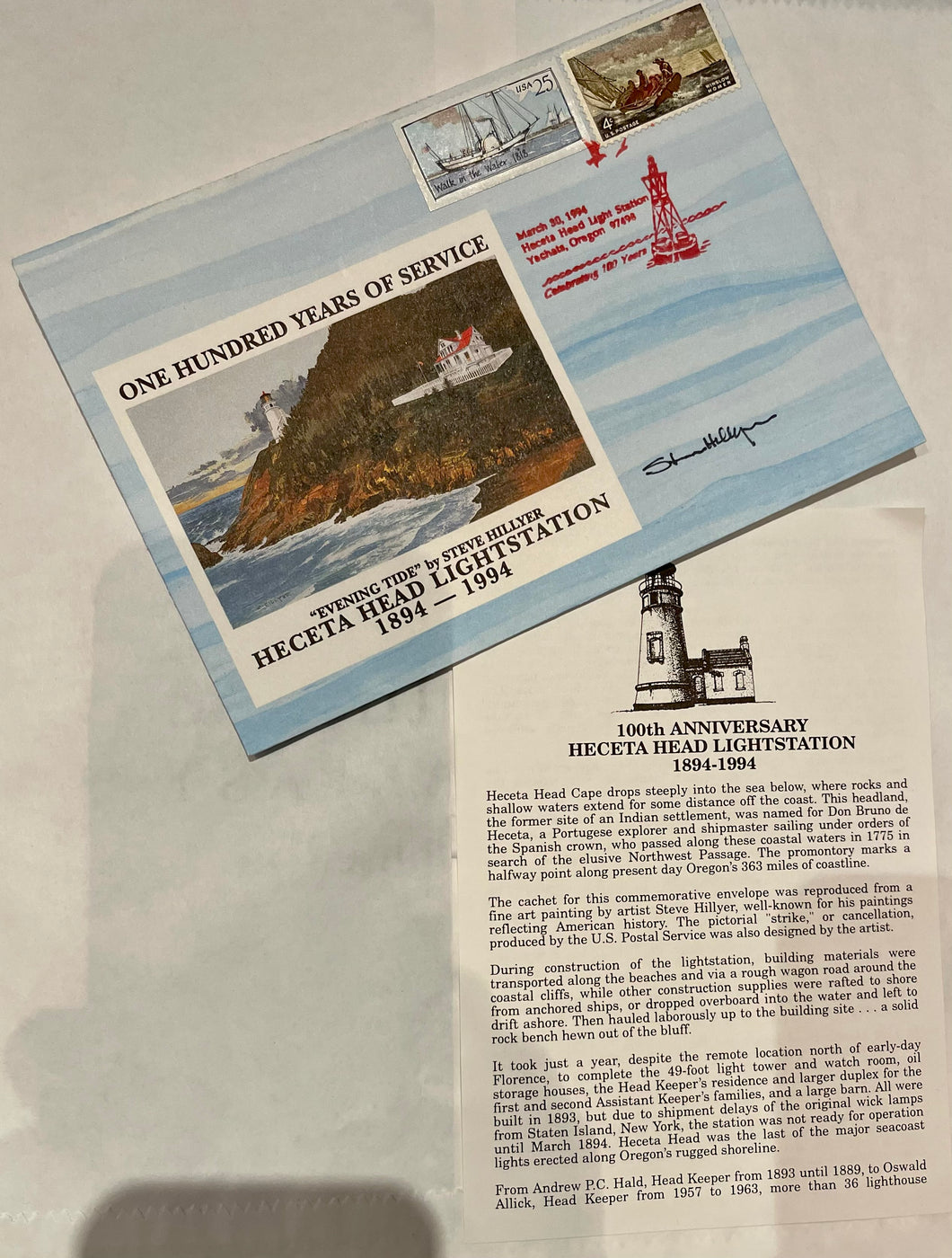 Commemorative Stamped Envelope  SALE!  $1.00