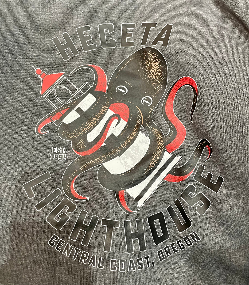 Heceta Kracken Hoodie Charcoal