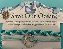 Load image into Gallery viewer, Save Our Oceans Wave Bracelet
